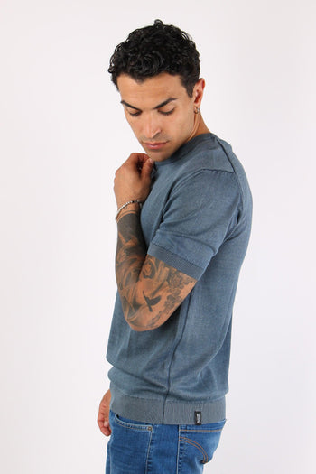T-shirt Girocollo Basica Night Blue - 6