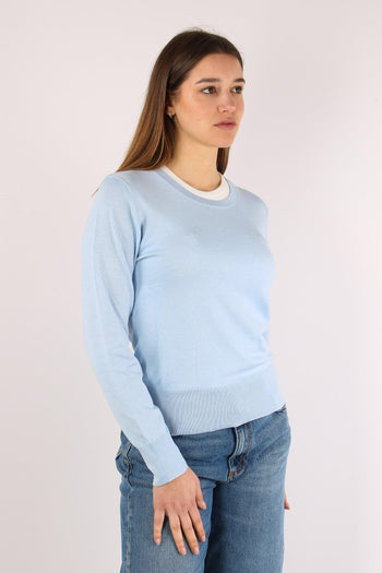 Maglia Girocollo M/l Viscosa Cielo - 7