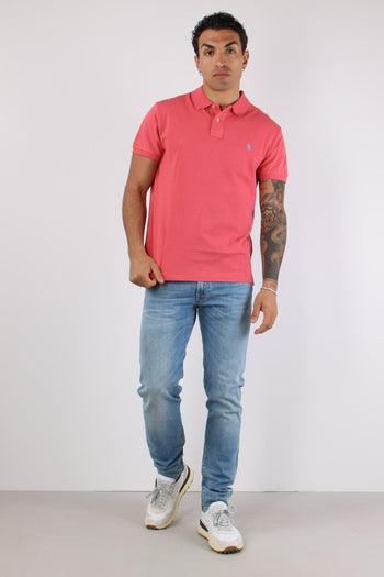 Polo Rete Slim Fit Red Sky - 5
