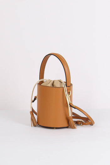 Borsa 100% Pelle Made In Italy Cuoio - 2