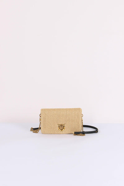 Tracolla Click Soft Rafia Rafia/nero