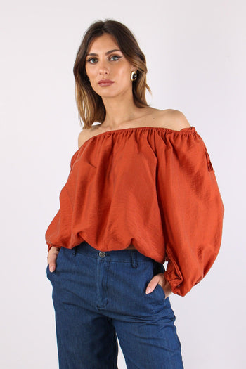 Blusa Scavo Sceso Laccetti Col Ruggine - 7