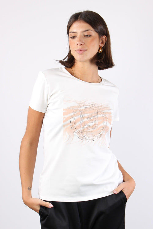 T-shirt Logo Zebra White/sugar