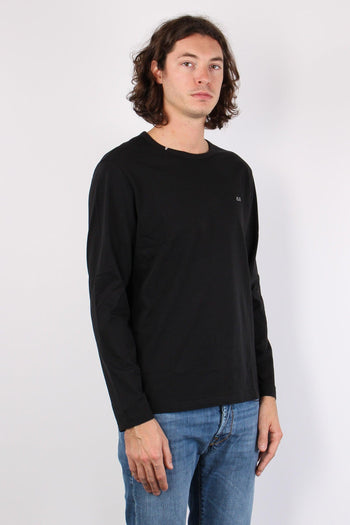 T-shirt Basica Manica Lunga Nero - 5