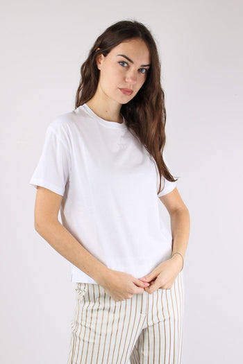 T-shirt Logo Manica Corta Bianco - 7