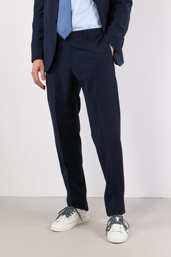 Abito Misto Lana Slim Blu - 3