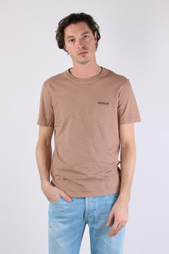 T-shirt Cotone Fiammato Logo Patch Orzo - 2