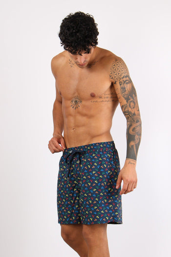 Costume Boxer Stampa Vespe Navy Blue - 6
