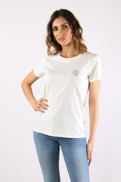 T-shirt Logo Piccolo White Milk