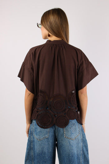 Blusa Ricamo Over Moro - 5