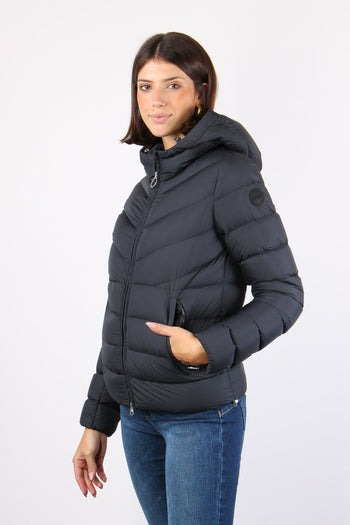 Piumino Corto Opaco Nero - 2