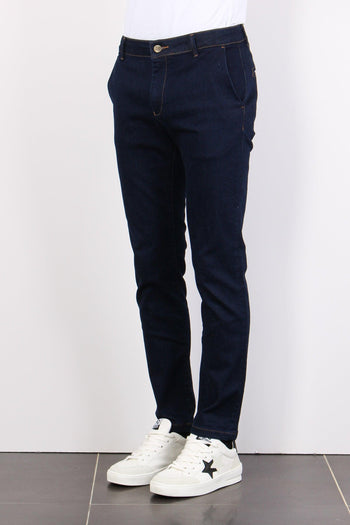 Denim Chino Slim Denim Scuro - 6