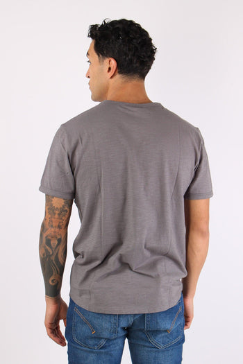 T-shirt Cotone Fiammato Inchiostro - 4