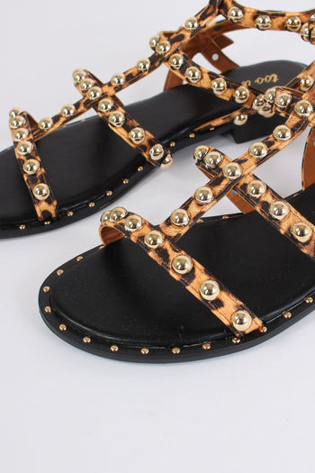 Sandalo Schiava Borchie Leopard - 7