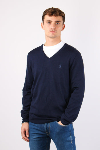 Maglia Scollo V Merinos Hunter Navy - 5