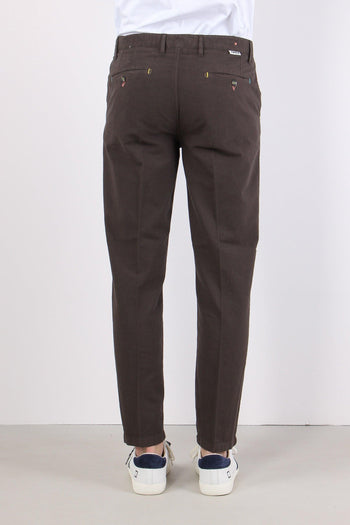 Pantalone Chino Misto Lino Caffe - 4