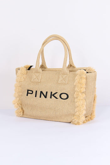 Shopping Beach Rafia Paglia/nero - 2