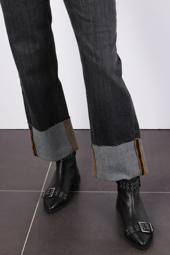 Denim Risvolto Alto Denim Nero - 7