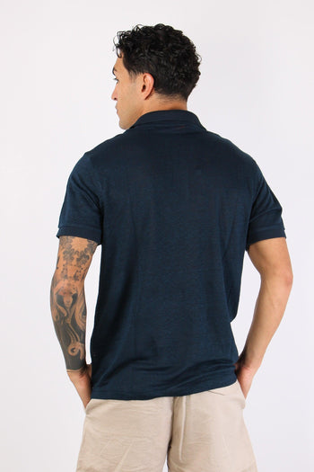 Polo Jersey Lino Navy Blue - 5