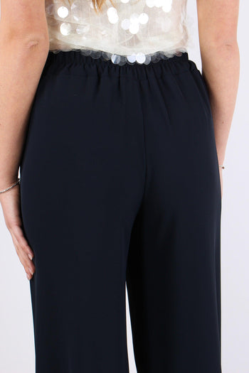 Pantalone Palazzo Fluido Blu - 8