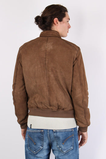 Giubbotto Bomber Scamosciato Brownish - 3