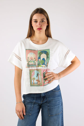 T-shirt Multi Patch Bianco - 3