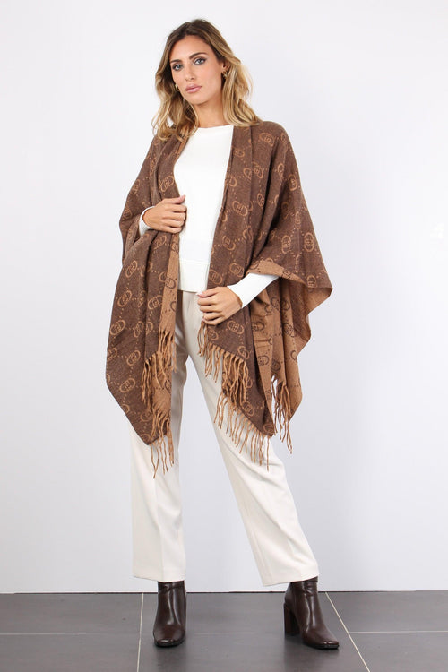 Poncho Frange Maxi Logo T.moro