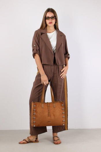 Pantalone Banda Gros Laterale Cacao - 5