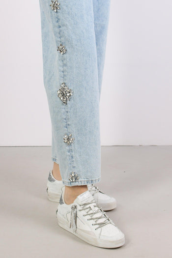 Jeans Castoni Laterali Denim Blu - 8