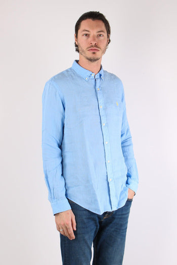 Camicia Lino Slim Fit Austin Blue - 7