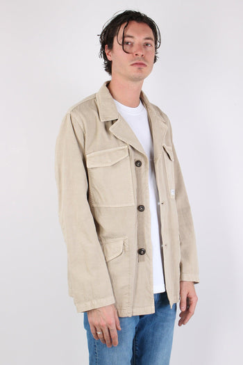 Feel Jacket Gabardina Bottoni Beige - 6