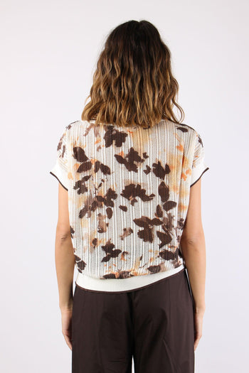 Blusa Traforata Fantasia Brown Shades - 5