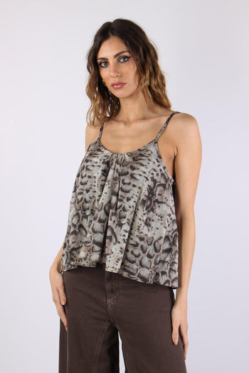 Udine Top Spalline Snake Beige/nero - 2