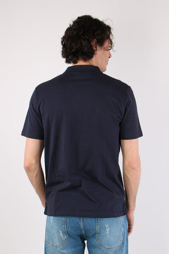 Polo Derby Cotone Blu Navy - 4