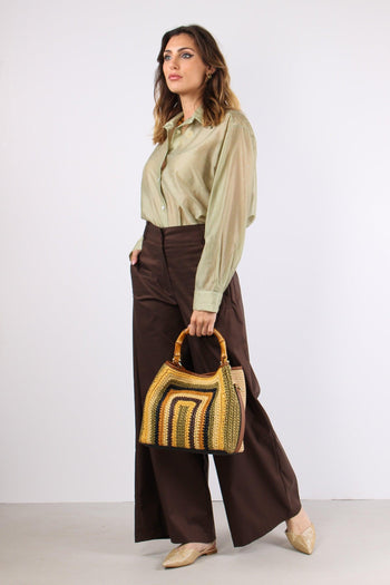 Camicia Over Mussola Strass Salvia - 4