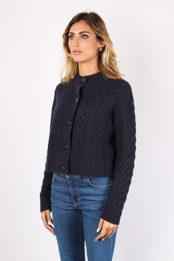 Afosi Cardigan Trecce Blu - 6