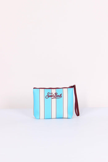 Aline Pochette Righe Azzurro - 3