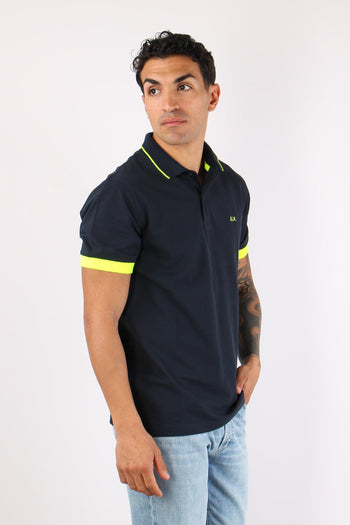 Polo Colletto Filo Navy Blue - 5