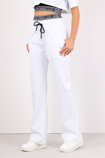 Pantalone Elastico Logo Bianco - 3