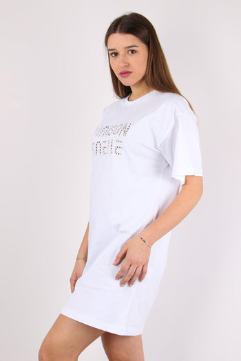 Maxi T-shirt Ricamo Maison Gae Bianco - 3