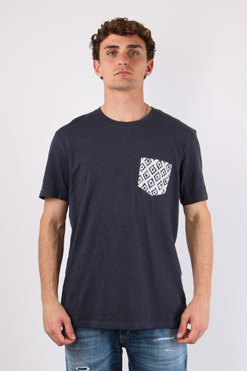 T-shirt Taschino Stampa Etnica Navy - 2