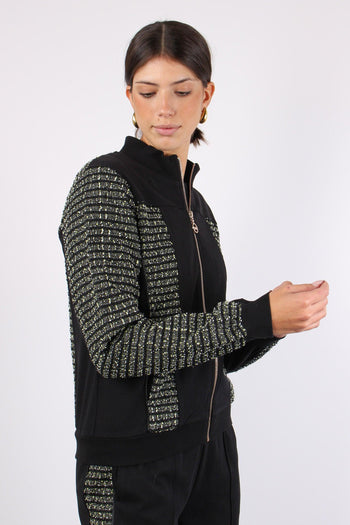 Felpa Zip Boucle Nero/jasmine - 5