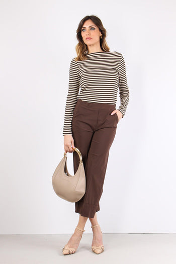 Pantalone Cropped Risvolto Moro - 5