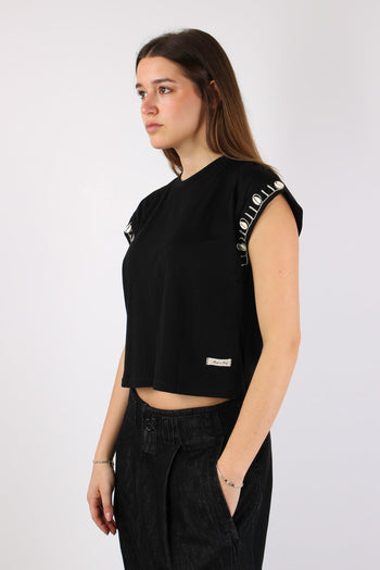 T-shirt Ricamo Conchiglia Nero - 3
