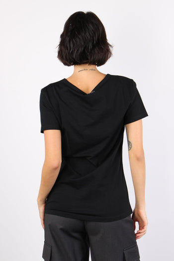 Palmira T-shirt Ricamo Black - 3