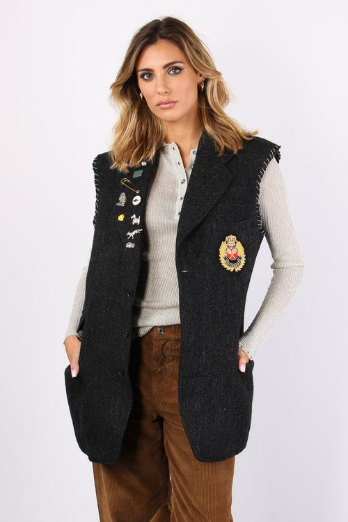 Gilet Patchwork Grey Mix - 2