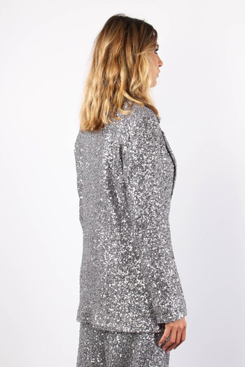 Giacca Paillettes Metal Gray - 4