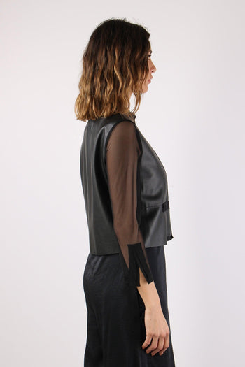 Alfio Giacca Ecopelle Tulle Black - 7