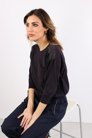 Maglia Inserto Monile Notte - 2