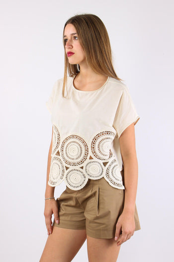 Blusa Ricamo Fondo Burro - 3